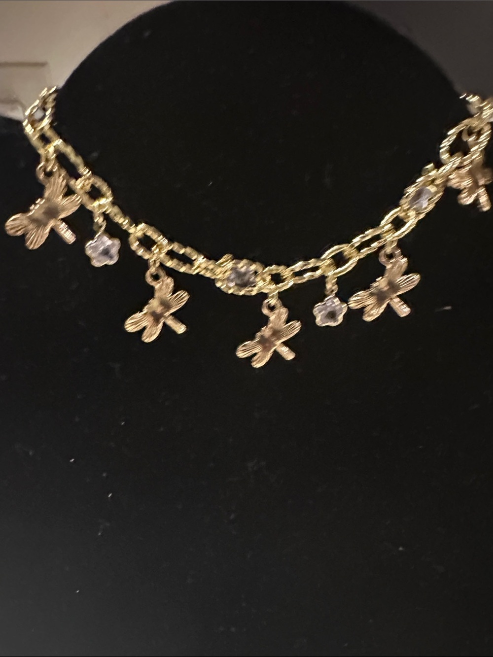 Gold Dragonfly Charm Chain bracelet- Women Jewelry
